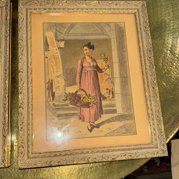 Set of 3 Framed Vintage German French Dutch Painting - Picture 4 of 9